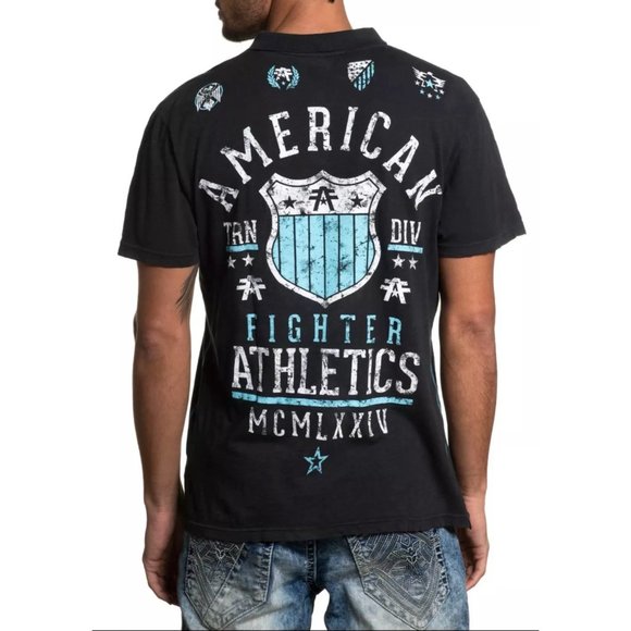 AMERICAN FIGHTER Men's Polo S/S BALTIMORE Premium - Picture 2 of 8